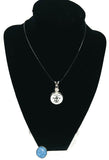 Proud Navy Family Snap on 18" Leather Rope Diamond Pendant Necklace W/ Extra 18MM - 20MM Snap Charm