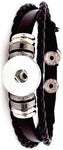 Black Silver DIY Leather Bracelet Multiple Colors for 18MM - 20MM Snap Jewelry Build Your Own Unique