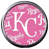 Breast Cancer Awareness MLB Kansas City Royals Pink Leather Bracelet W/2 Snap Jewelry Charms New Item