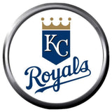 MLB Kansas City Royals Gold Leather Bracelet W/2 Logo Snap Jewelry Charms New Item