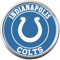 Set of 4 Indianapolis Colts NFL Blue Football Logo  18MM - 20MM Snap Jewelry Charms New Item
