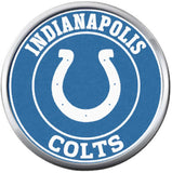 Set of 4 Indianapolis Colts NFL Blue Football Logo  18MM - 20MM Snap Jewelry Charms New Item