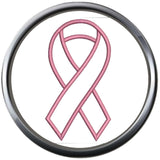 Care Bear Breast Cancer Awareness Ribbon Pink Leather Bracelet W/2 Snap Jewelry Charms New Item