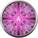 Beautiful Butterfly and Cool Pink Ribbon Breast Cancer Support Awareness Pendant Necklace  W/2 18MM - 20MM Snap Jewelry Charms