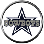 NFL Dallas Cowboys Star Logo Texas Football Fan Team Spirit 18MM - 20MM Snap Charm