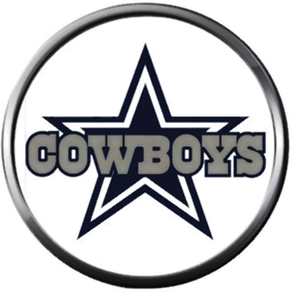 NFL Dallas Cowboys Star Logo Texas Football Fan Team Spirit 18MM - 20MM Snap Charm