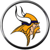NFL Minnesota Vikings Viking Logo Football Game Lovers Team Spirit 18MM - 20MM Fashion Jewelry Snap Charm