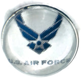 US Military Air Force Wings 18MM - 20MM Fashion Snap Jewelry Snap Charm