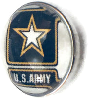 US Military ARMY 18MM - 20MM Fashion Snap Jewelry Snap Charm