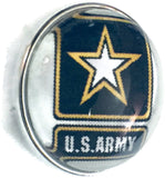 US Military ARMY 18MM - 20MM Fashion Snap Jewelry Snap Charm
