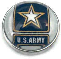 US Military ARMY 18MM - 20MM Fashion Snap Jewelry Snap Charm