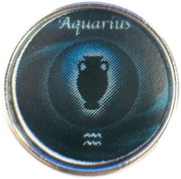 Aquarius Zodiac Water Vase Horoscope Symbol  18MM - 20MM Charm for Snap Jewelry