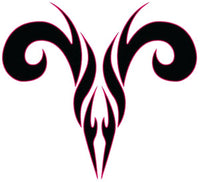 Aries Zodiac Tribal Art Horoscope Sign Symbol 18MM - 20MM Charm for Snap Jewelry