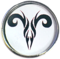 Aries Zodiac Tribal Art Horoscope Sign Symbol 18MM - 20MM Charm for Snap Jewelry