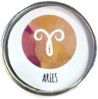 Aries Zodiac Sign Art Horoscope Symbol 18MM - 20MM Charm for Snap Jewelry