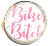 Pink Biker B*tch Harley Davidson Motorcycle Mama Cool 18MM - 20MM Fashion Snap Jewelry Charm