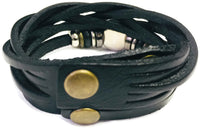 Black Cuff DIY Leather Bracelet Multiple Colors Available for 18MM - 20MM Snap Jewelry Build Your Own Unique