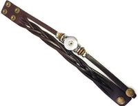 Brown Cuff DIY Leather Bracelet Multiple Colors Available for 18MM - 20MM Snap Jewelry Build Your Own Unique