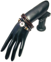 Brown Cuff DIY Leather Bracelet Multiple Colors Available for 18MM - 20MM Snap Jewelry Build Your Own Unique
