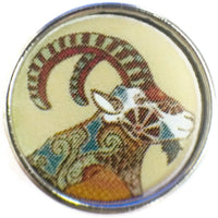 Capricorn Art Deco Zodiac Sign Horoscope Symbol 18MM - 20MM Charm for Snap Jewelry