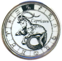 Capricorn Zodiac Sign In Horoscope Symbol 18MM - 20MM Charm for Snap Jewelry