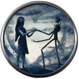 Smokey Grey Jack And Sally In Love Nightmare Before Christmas Jack Skellington 18MM - 20MM Snap Jewelry Charm