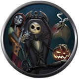 Sally And Jack In Chair Nightmare Before Christmas Jack Skellington Blue 18MM - 20MM Snap Jewelry Charm