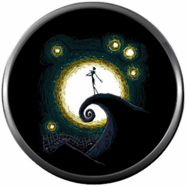 Starry Night Spiral Hill Jack Halloween Town Nightmare Before Christmas Jack Skellington 18MM - 20MM Snap Jewelry Charm