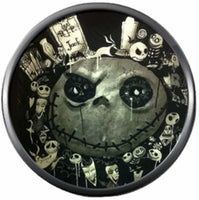Spooky Jack Face Halloween Town Nightmare Before Christmas Jack Skellington 18MM - 20MM Snap Jewelry Charm