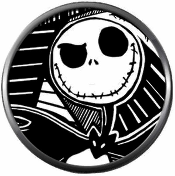 Smirk Smile Spooky Jack Halloween Town Nightmare Before Christmas Jack Skellington 18MM - 20MM Snap Jewelry Charm