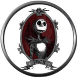 Portrait Of Jack On White Halloween Town Nightmare Before Christmas Jack Skellington 18MM - 20MM Snap Jewelry Charm