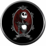 Portrait Of Jack On Black Halloween Town Nightmare Before Christmas Jack Skellington 18MM - 20MM Snap Jewelry Charm