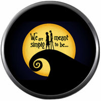 We Are Simply Meant To Be Nightmare Before Christmas Jack Skellington & Sally Stitches 18MM - 20MM Charm for Snap Jewelry