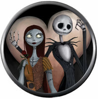 Jack In Love With Sally Halloween Town Nightmare Before Christmas Jack Skellington 18MM - 20MM Snap Jewelry Charm