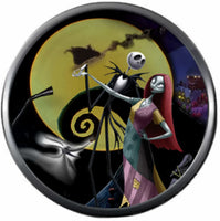 Jack With Sally Moon Spiral Hill Halloween Town Nightmare Before Christmas Jack Skellington 18MM - 20MM Snap Jewelry Charm