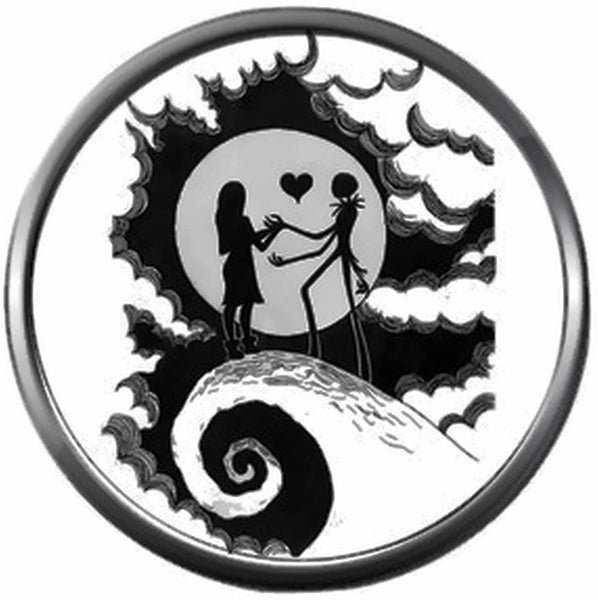 Sally Heart Jack Skellington Spiral Hill Halloween Town Nightmare Before Christmas 18MM - 20MM Snap Jewelry Charm