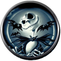 Bats With Nightmare Before Christmas Jack Skellington Blue Haze 18MM - 20MM Charm for Snap Jewelry