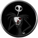 Nightmare Before Christmas Jack Skellington Heart 18MM - 20MM Snap Jewelry Charm New Item