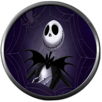 Jack Skellington On Purple Halloween Town Nightmare Before Christmas 18MM - 20MM Snap Jewelry Charm