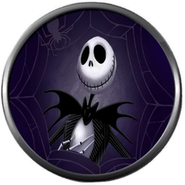 Jack Skellington On Purple Halloween Town Nightmare Before Christmas 18MM - 20MM Snap Jewelry Charm
