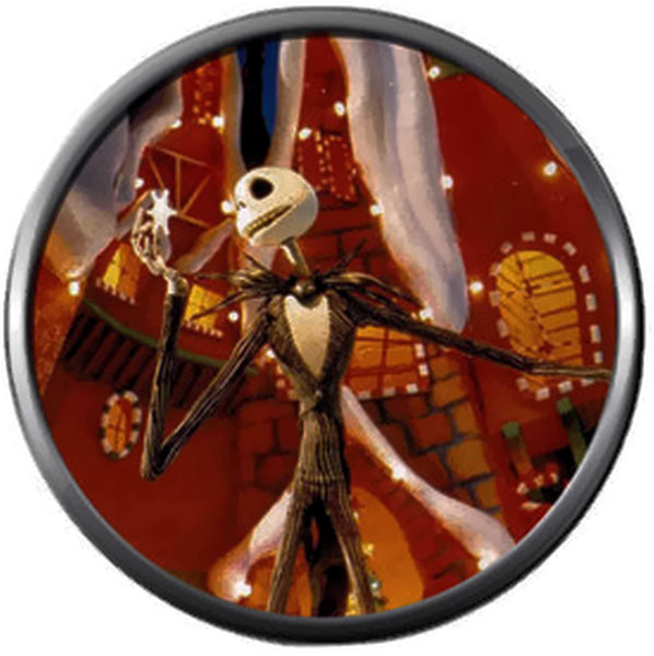 Happy Jack Skellington In Christmas Town Nightmare Before Christmas 18MM - 20MM Snap Jewelry Charm