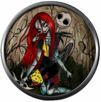 Sally And Jack Skellington True Love Halloween Town Nightmare Before Christmas 18MM - 20MM Snap Jewelry Charm