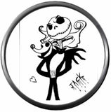 Jack Skellington & Dog Zero Halloween Town Nightmare Before Christmas 18MM - 20MM Charm for Snap Jewelry