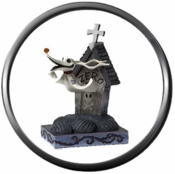 Nightmare Before Christmas Jack Skellington Dog Zero In Dog House 18MM - 20MM Charm for Snap Jewelry