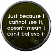 Quote Just Because I cannot See It Jack Skellington 18MM - 20MM Charm for Snap Jewelry