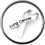 Show Support Lung Cancer White Ribbon Awareness Hope Find The Cure 18MM - 20MM Snap Jewelry Charm