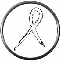 Sketch Art Lung Cancer White Ribbon Support Awareness Faith Hope Believe Find The Cure 18MM - 20MM Snap Jewelry Charm
