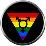 Triangle Transgender Symbol Colorful Rainbow Pride Gay Lesbian Transgender Pride LGBT LGBTQ 18MM - 20MM Snap Jewelry Charm