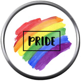 Splash Art Pride Gay Lesbian Transgender Pride LGBT LGBTQ 18MM - 20MM Snap Jewelry Charm