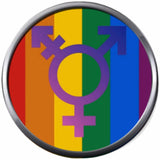 Transgender Symbol Gay Lesbian Transgender LGBTQ Pride Rainbow 18MM - 20MM Snap Jewelry Charm